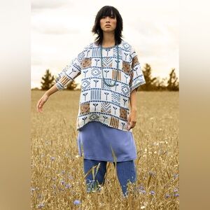 Gudrun Sjödén Aditi Linen Tunic Top Women’s Size Medium